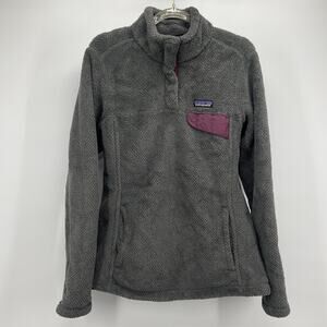 Patagonia Womens Polartec Thermal Pro Fleece Jacket Grey Medium Classic Outdoor